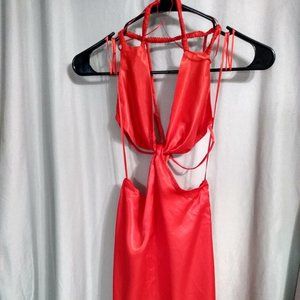 Zara Satin Effect Cut Out Dress Mini NWT Size XS